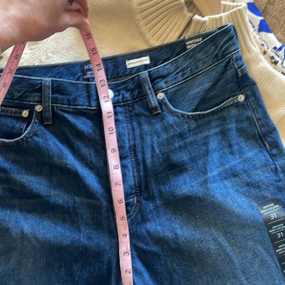 J. Crew Medium Blue Wide-Leg Jeans - Picture 9 of 10